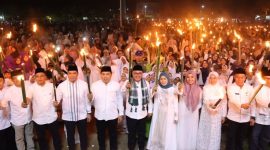Ketua DPRD Kota Sungai Penuh, Hutri Randa, S.Sos., M.M., menghadiri Pawai Obor dalam rangka menyambut Tahun Baru Islam 1 Muharram 1448 H