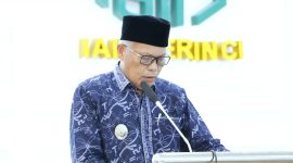 Wawako Sungai Penuh Azhar Hamzah menghadiri Sosialisasi Pencegahan Paham IRET di IAIN Kerinci, Jumat (19/6/2026).
