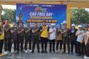 Sekda Kota Sungai Penuh Alpian menghadiri kegiatan Car Free Day dalam rangka Hari Bhayangkara ke-80 yang digelar Polres Kerinci di Lapangan Merdeka, Minggu (28/6/2026).