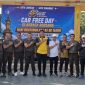 Sekda Kota Sungai Penuh Alpian menghadiri kegiatan Car Free Day dalam rangka Hari Bhayangkara ke-80 yang digelar Polres Kerinci di Lapangan Merdeka, Minggu (28/6/2026).
