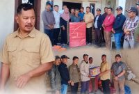 Bupati Monadi menyerahkan bantuan kepada warga korban kebakaran di Desa Bedeng Delapan dan Desa Simpang Belui, Kabupaten Kerinci, Jumat (5/6/2026). Foto Kerinci Satu.