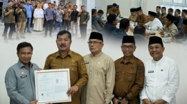 Penyerahan Sertifikat Indikasi Geografis (IG) Beras Payo Koerintji di Aula Kantor Bupati Kerinci. ( Foto Kerinci Satu)
