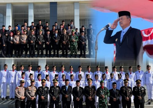 Wabup Kerinci H. Murison memimpin upacara Hari Lahir Pancasila 2026 di Bukit Tengah Siulak ( Foto Kerinci Satu )