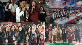 Sekda Alpian menghadiri Pergelaran Seni Tradisi Hang Lahaek menjelang Kenduri Sko Enam Luhah 2026 di Sungai Penuh.