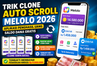 Ilustrasi penggunaan clone dan auto scroll pada aplikasi Melolo 2026. ( Foto AI)