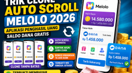Ilustrasi penggunaan clone dan auto scroll pada aplikasi Melolo 2026. ( Foto AI)