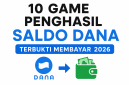 Ilustrasi game penghasil saldo DANA 2026.