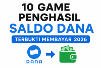 Ilustrasi game penghasil saldo DANA 2026.