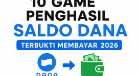 Ilustrasi game penghasil saldo DANA 2026.