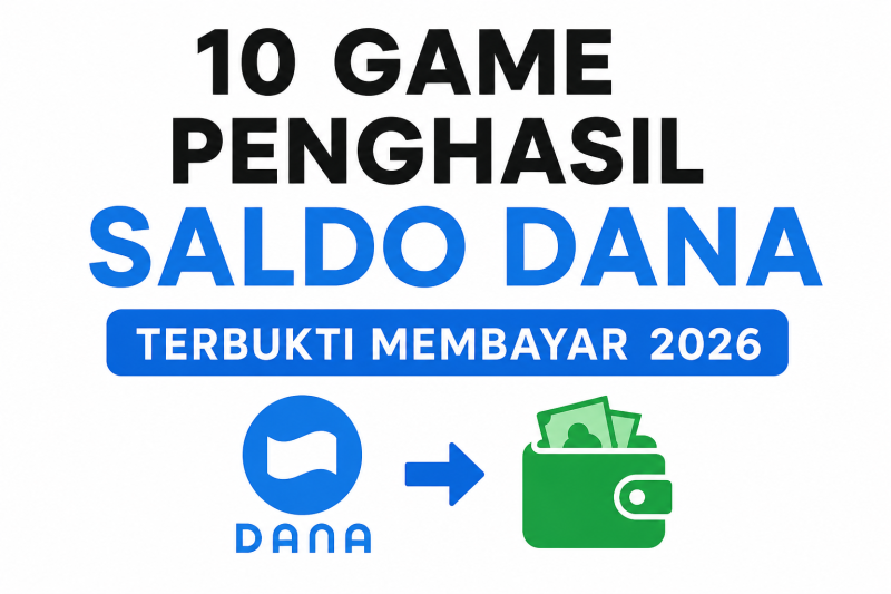 Ilustrasi game penghasil saldo DANA 2026.