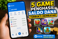 Ilustrasi game penghasil saldo DANA. (AI)