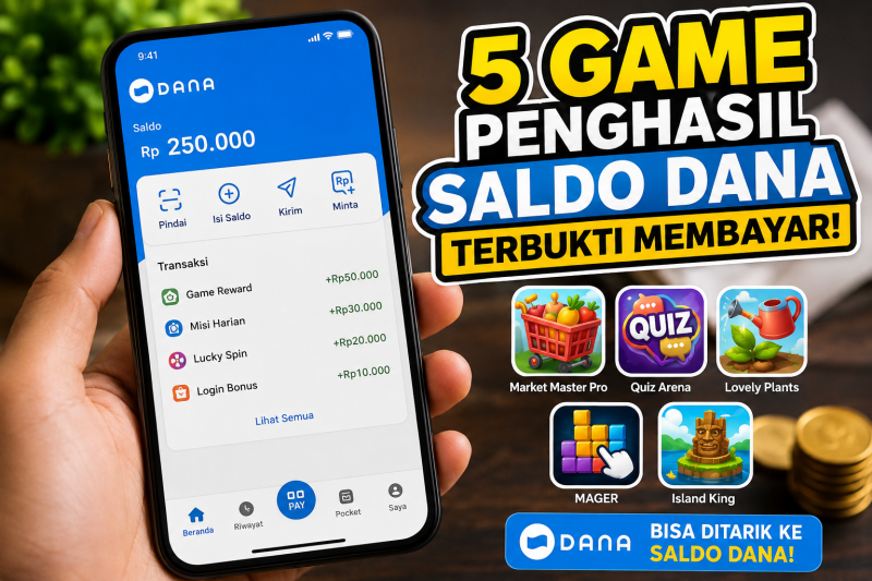 Ilustrasi game penghasil saldo DANA. (AI)