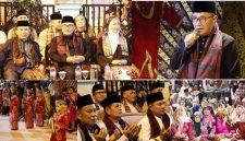 Wali Kota Sungai Penuh, Alfin, S.H., bersama tokoh adat, ninik mamak, dan masyarakat menghadiri Malam Pergelaran Seni Budaya Kenduri Sko Enam Luhah Sungai Penuh Tahun 2026. ( Foto Diskomimfosta)