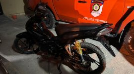 Barang bukti motor kasus curanmor di Polres Kerinci. ( Foto Humas Polres)