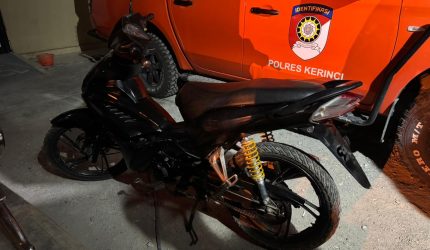 Barang bukti motor curian yang diamankan Satreskrim Polres Kerinci.