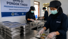Ilustrasi dapur pengolahan makanan bergizi Program MBG. ( Foto AI)