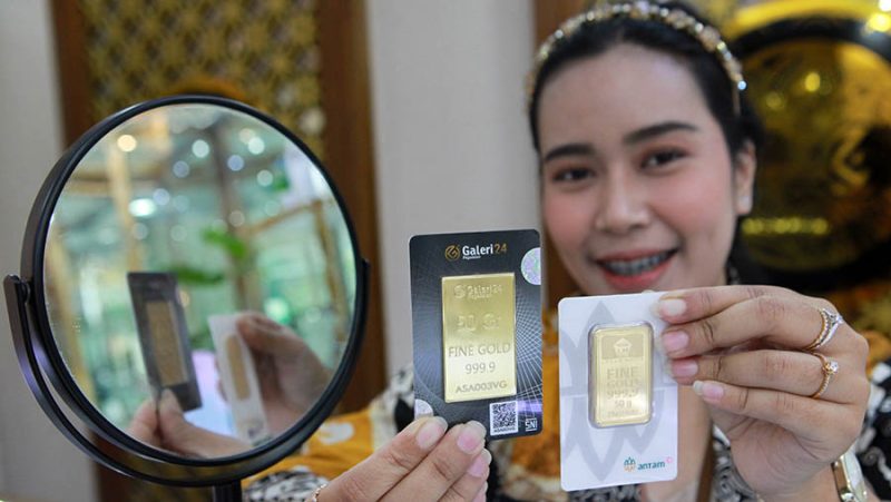 Harga emas Pegadaian terbaru 4 Juni 2026 Antam UBS Galeri24( Foto : Bloomberg Technoz/Andrean Kristianto)