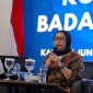 Foto: Kepala Badan Gizi Nasional (BGN) Nanik S. Deyang saat konferensi pers di kantor BGN, Jakarta, 