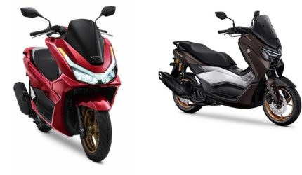 Honda PCX160 dan Yamaha Nmax 155 skutik premium terbaru dengan desain modern dan fitur canggih tahun 2026.