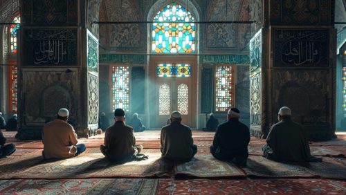 Ilustrasi duduk di masjid (Foto: Freepik)