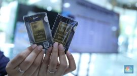 Pergerakan harga emas Pegadaian hari ini menunjukkan UBS dan Galeri24 naik, sementara Antam stagnan pada Selasa (23/6/2026).(foto ; CNBC Indonesia/Trisusilo)