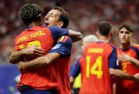 Spanyol menang telak atas Arab Saudi di Piala Dunia 2026. (REUTERS/Claudia Greco)
