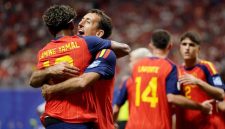 Spanyol menang telak atas Arab Saudi di Piala Dunia 2026. (REUTERS/Claudia Greco)