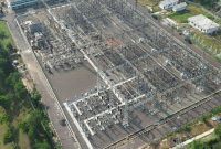 Foto: Gardu Induk 150 kV Margakarya di KIIC, Karawang, yang mendukung pasokan listrik untuk pusat data Microsoft. (Dok. PLN)