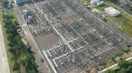 Foto: Gardu Induk 150 kV Margakarya di KIIC, Karawang, yang mendukung pasokan listrik untuk pusat data Microsoft. (Dok. PLN)