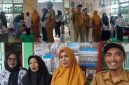 Suasana pengukuran seragam gratis bagi siswa baru TK Negeri Pembina Sungai Penuh, Senin (27/7/2026).