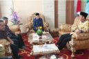 Wawako Azhar Hamzah menerima kunjungan Wakil Bupati Mukomuko di Sungai Penuh, Kamis (2/7/2026).