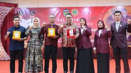 Wako Alfin menghadiri pelantikan pengurus DPD PPNI Kota Sungai Penuh periode 2026–2031, Sabtu (25/7).