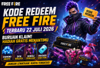 .Ilustrasi kode redeem Free Fire (FF) terbaru dengan berbagai hadiah gratis dari Garena.