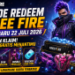 .Ilustrasi kode redeem Free Fire (FF) terbaru dengan berbagai hadiah gratis dari Garena.