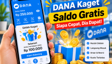 Ilustrasi fitur DANA Kaget yang memungkinkan pengguna berbagi saldo digital melalui tautan dengan sistem siapa cepat dia dapat. ( Foto AI)
