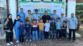 Puluhan anak mengikuti Sunatan Massal Gratis yang digelar PT Kerinci Merangin Hidro di kawasan PLTA sebagai bagian dari program CSR perusahaan.