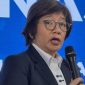 Wakil Kepala BGN Agustina Arumsari mengungkap temuan SPPG yang memiliki dua rekening virtual saat konferensi pers di Jakarta.(Foto : CNN Indonesia/ Dela Naufalia)