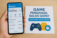 Ilustrasi game penghasil saldo GoPay. 