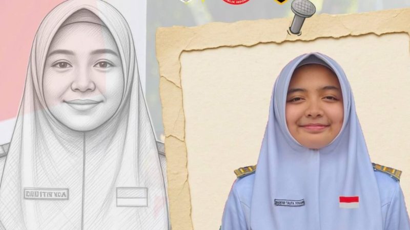 Siswi SMAN 1 Solok Selatan masuk nominasi nasional Paskibraka. ( Foto istimewa)