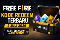 Ilustrasi kode redeem FKode redeem FF terbaru 2 Juli 2026