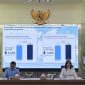 Menteri Pariwisata Widiyanti Putri Wardhana (kanan) bersama jajaran saat konferensi pers memaparkan pertumbuhan kunjungan wisatawan mancanegara di Jakarta, 2026.(Foto : Muhammad Lugas Pribady/detikcom)