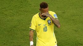 Neymar bersama Timnas Brasil.