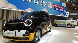 Wuling Aira EV edisi terbatas hasil kolaborasi dengan Toy Story 5 dipamerkan di GIIAS 2026, ICE BSD City, Tangerang, Kamis (30/8/2026).( Foto: Ridwan Arifin/detik.com) 