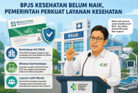 Ilustrasi layanan BPJS Kesehatan dan penguatan fasilitas rumah sakit di Indonesia.