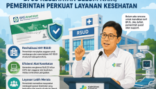 Ilustrasi layanan BPJS Kesehatan dan penguatan fasilitas rumah sakit di Indonesia.