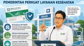 Ilustrasi layanan BPJS Kesehatan dan penguatan fasilitas rumah sakit di Indonesia.
