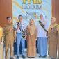 Maulana dan Assyfa saat pelepasan delegasi ISLT 2026 di SMAN 1 Solok Selatan.