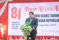 Hutri Randa menghadiri resepsi HUT ke-81 RI, Senin (17/08).