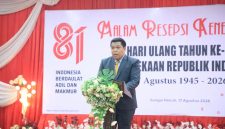 Hutri Randa menghadiri resepsi HUT ke-81 RI, Senin (17/08).
