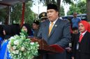 Hutri Randa membacakan teks Proklamasi pada Upacara HUT RI ke-81.